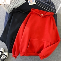 Casual Womens Solid Hoodie with Pockets