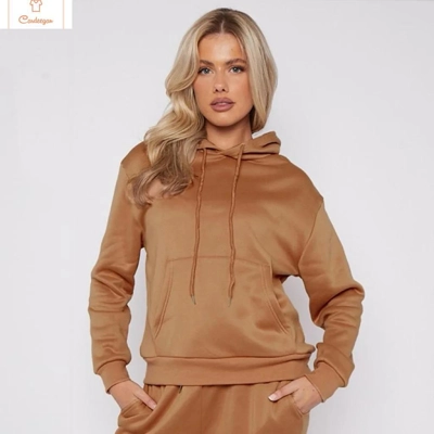Oversized Thermal Hoodie and Sweatpants Set