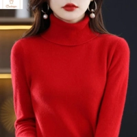 Womens Merino Wool Cashmere Turtleneck Sweater