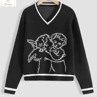 Minimalist Angel Pattern Unisex Sweater