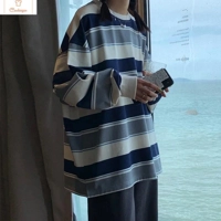 Womens Striped Hoodie Sweatshirt Jumper