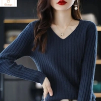 Cardeegan Womens V-Neck Solid OL Sweater