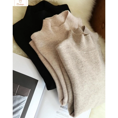 Chic Cashmere Turtleneck Pullover Sweater