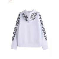 Cyber Y2K Gothic Letter Print Hoodie