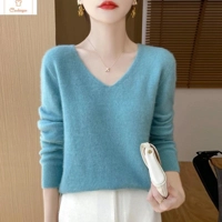 Merino Wool V-Neck Pullover Sweater