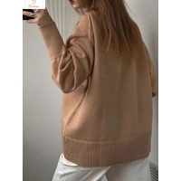 Winter Oversized Turtleneck Coffee Sweater