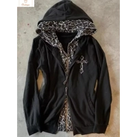 Vintage Grunge Zipper Hoodie Coat