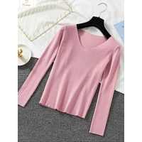 Autumn Winter V-Neck Knitted Jumper