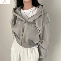 Y2K Zip Up Hoodie Womens Oversized