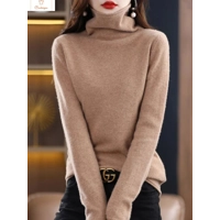 Merino Wool Turtleneck Sweater for Women