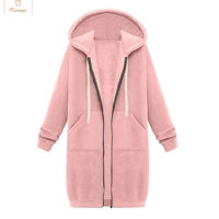 Casual Oversized Fleece Zip-Up Hoodie