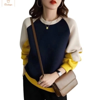 Autumn Patchwork Long Sleeve Sweatshirt