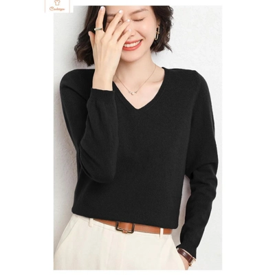 Cashmere V-neck Pullover Sweater for Women Cashmere V-neck Pullover Sweater for Women