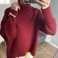 Cardeegan Womens Burgundy Turtleneck Sweater