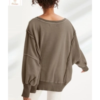 Cotton Oversized Patchwork Hoodie for Women