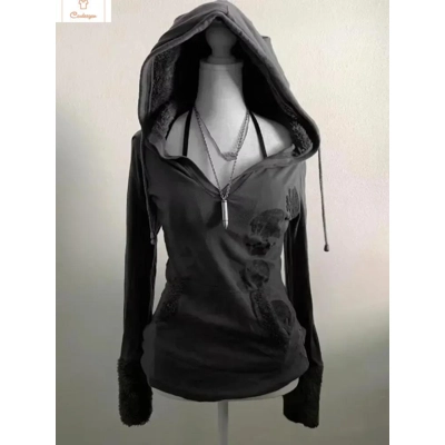 Gothic Hip-Hop Slim Fit Pullover Sweatshirt