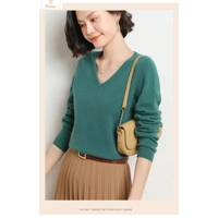 Cashmere V-neck Pullover Sweater for Women