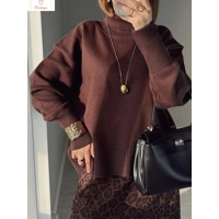 Cardeegan Womens Burgundy Turtleneck Sweater