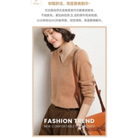 Cashmere V-neck Pullover Sweater for Women