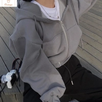 Y2K Zip Up Hoodie Womens Oversized