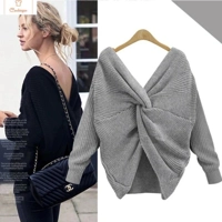 Womens Reversible V-Neck Sweater Top