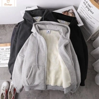 Velvet Winter Hoodie Coat Jacket