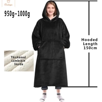 Cozy Oversized Fleece Hoodie Blanket