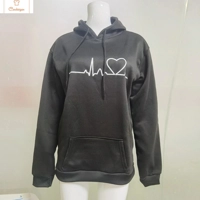 Cardeegan Y2K Heartbeat Print Womens Hoodie