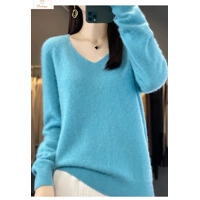 Merino Wool Cashmere V Neck Sweater