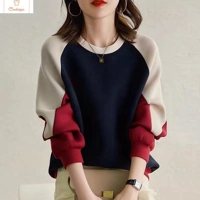 Autumn Patchwork Long Sleeve Sweatshirt