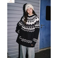 Womens Retro Knitted Sweater Pullover