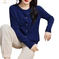 Womens Long Sleeve Knitted Cardigan Sweater