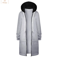 Cardeegan Womens Colour Blocking Hooded Hip Zip Straight Sweatshirt