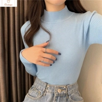 Autumn Ribbed Mock Neck Pullover