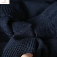 Navy Vintage Wool Turtleneck Sweater for Women