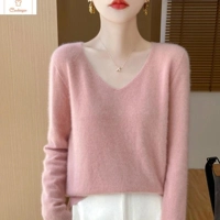 Merino Wool V-Neck Pullover Sweater