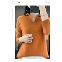 Casual Womens V-neck Woolen Sweater