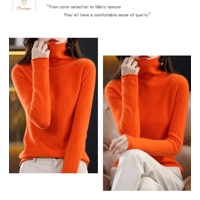 Merino Wool Turtleneck Sweater for Women