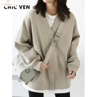 Casual Loose V-neck Warm Sweatshirt