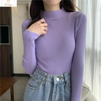 Autumn Ribbed Mock Neck Pullover