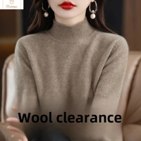 Womens Merino Wool Half Polo Sweater