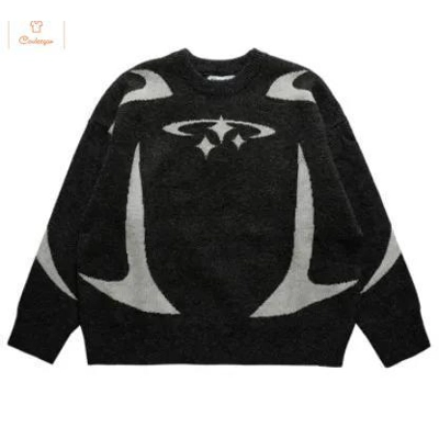 Retro Gothic Knit Streetwear Pullover Sweater