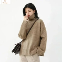 Loose Turtleneck Knit Sweater for Women