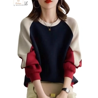 Autumn Patchwork Long Sleeve Sweatshirt