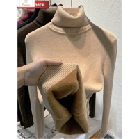 Winter Velvet Lined Turtleneck Knit Sweater