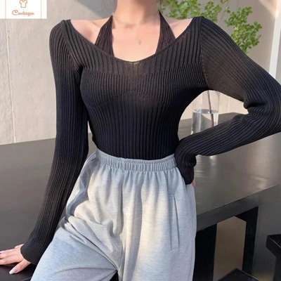 Womens Slim Fit Knitted Sweater Tops