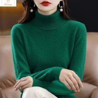 Womens Merino Wool Cashmere Turtleneck Sweater