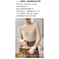 Brown Cashmere Turtleneck Knit Sweater