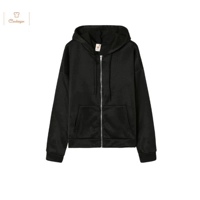 Chic Zippered Hoodie with Drawstring