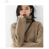 Loose Turtleneck Knit Sweater for Women
